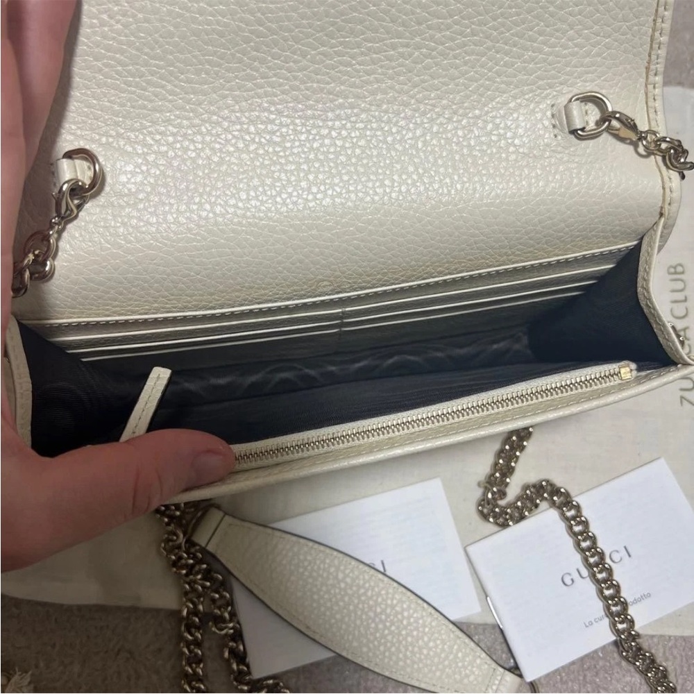 Gucci Cream Leather Shoulder Bag - Picture 8 of 10